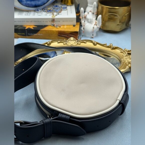 🆕 DIESEL 🧿 NWOT Rinke Circle Shoulder Bag - Neutral Beige, Red, White & Blue - Picture 15 of 16